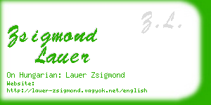 zsigmond lauer business card